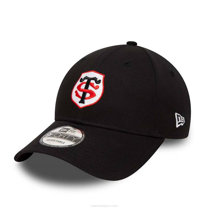 New Era stade toulousain teamlogo zwarte 9forty verstelbare pet BT241618