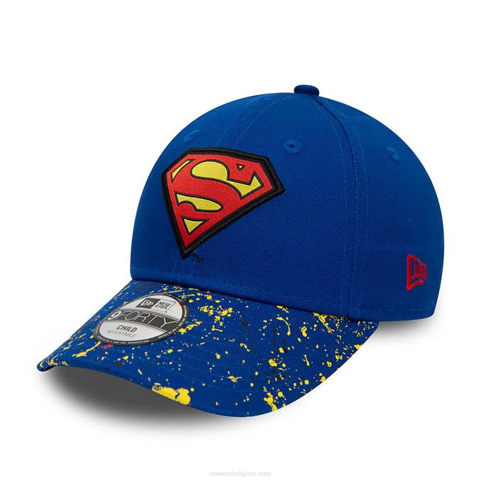 New Era superman jeugd dc splat blauwe 9forty verstelbare pet BT241438