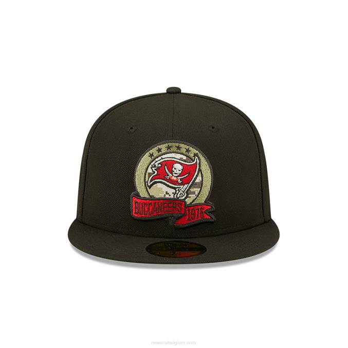 New Era tampa bay buccaneers nfl salute to service zwarte 59fifty getailleerde pet BT24399