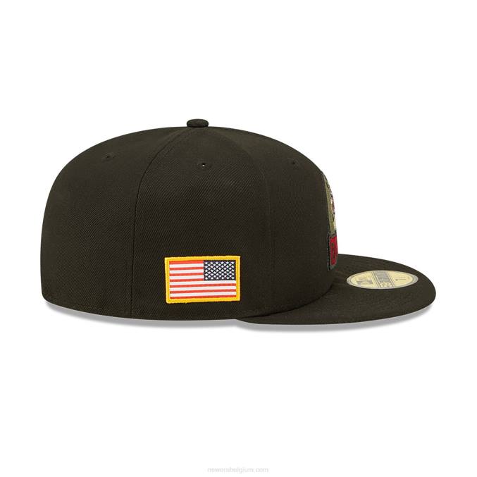 New Era tampa bay buccaneers nfl salute to service zwarte 59fifty getailleerde pet BT24399