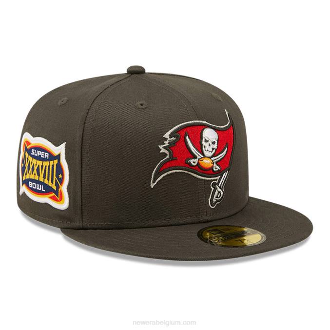 New Era tampa bay buccaneers side patch donkergrijs 59fifty fitted cap BT241027
