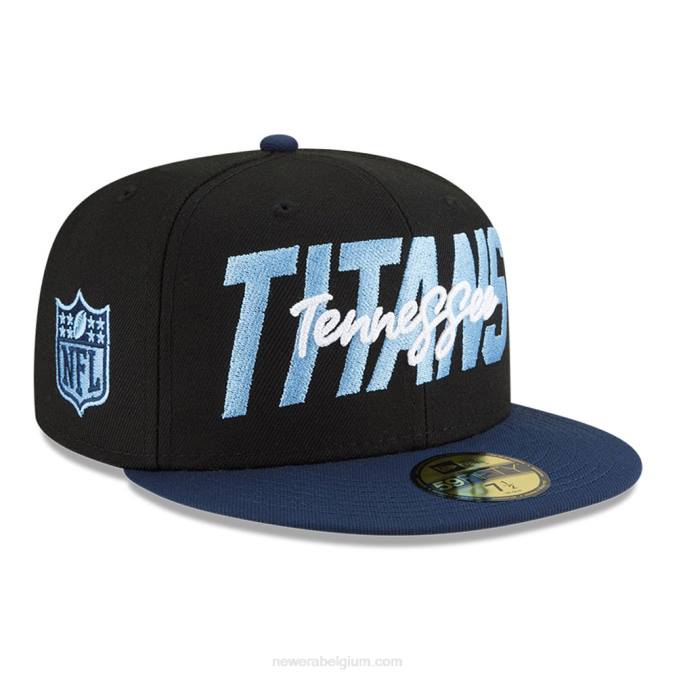 New Era tenessee titans nfl draft black 59fifty getailleerde pet BT24793