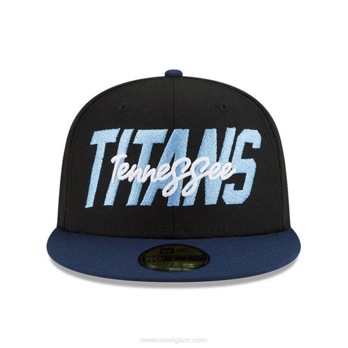 New Era tenessee titans nfl draft black 59fifty getailleerde pet BT24793