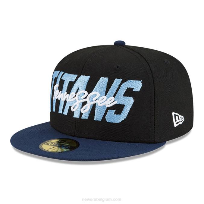 New Era tenessee titans nfl draft black 59fifty getailleerde pet BT24793