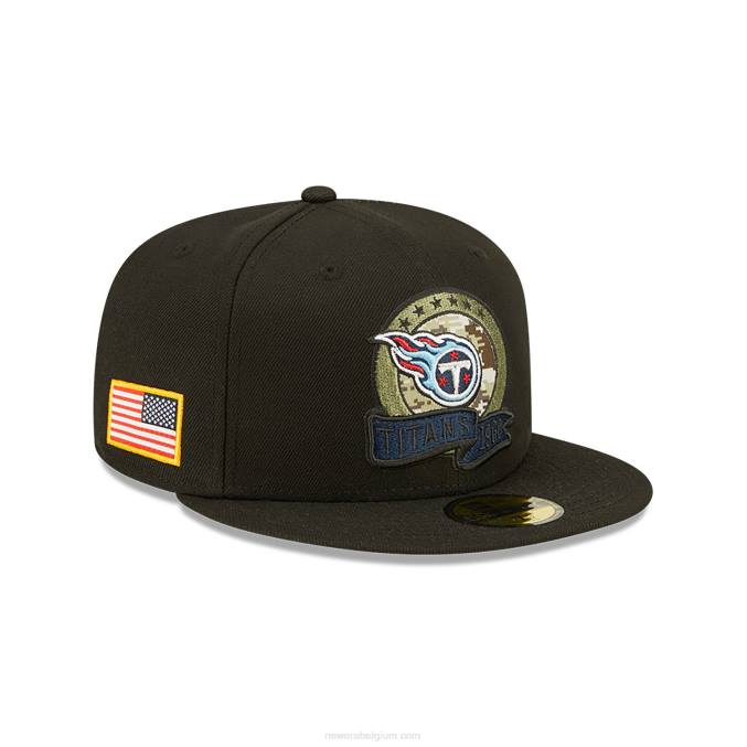 New Era tennessee titans nfl salute to service zwarte 59fifty getailleerde pet BT24461