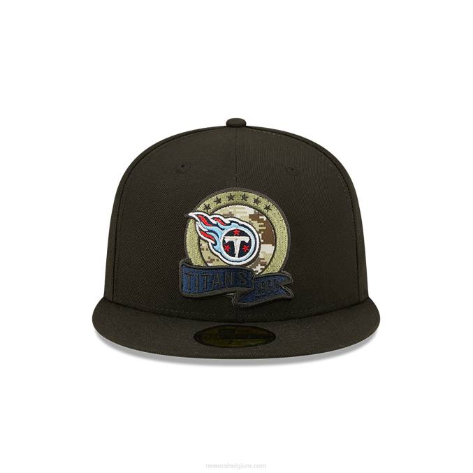New Era tennessee titans nfl salute to service zwarte 59fifty getailleerde pet BT24461