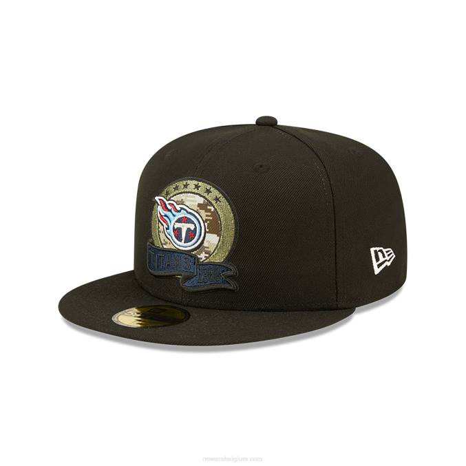 New Era tennessee titans nfl salute to service zwarte 59fifty getailleerde pet BT24461
