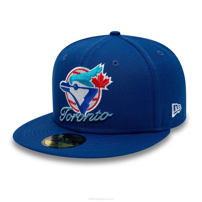 New Era toronto blue jays dual logo blauwe 59fifty getailleerde pet BT24384