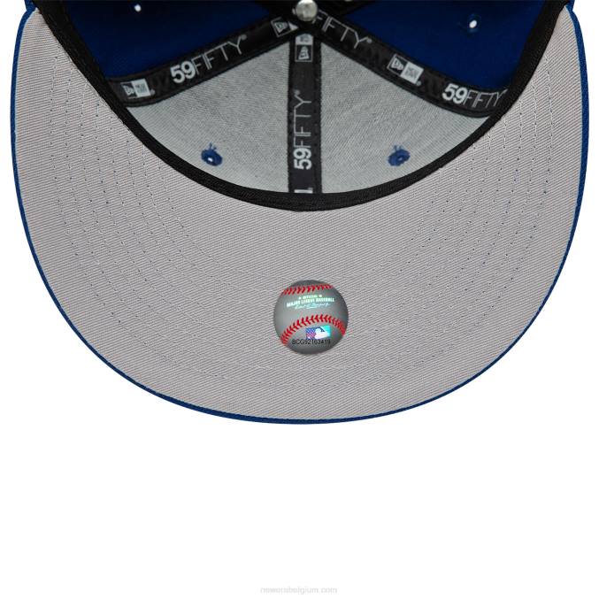 New Era toronto blue jays dual logo blauwe 59fifty getailleerde pet BT24384