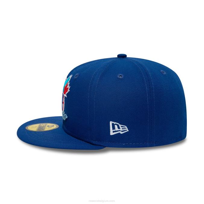 New Era toronto blue jays dual logo blauwe 59fifty getailleerde pet BT24384