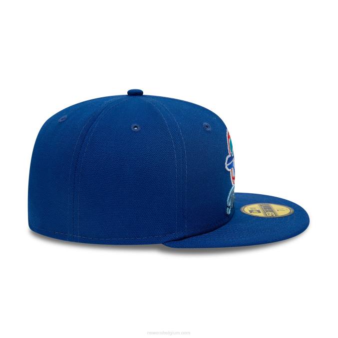 New Era toronto blue jays dual logo blauwe 59fifty getailleerde pet BT24384
