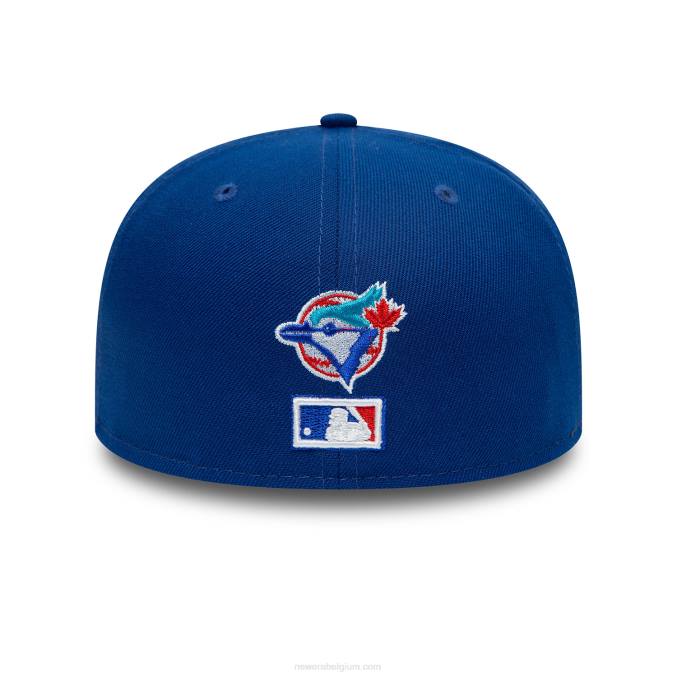 New Era toronto blue jays dual logo blauwe 59fifty getailleerde pet BT24384