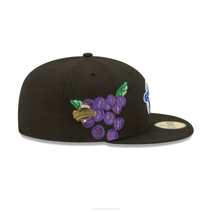 New Era toronto blue jays fruit zwart 59fifty getailleerde pet BT241420
