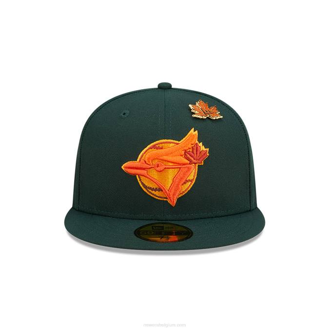 New Era toronto blue jays lommerrijke donkergroene 59fifty getailleerde pet BT24102