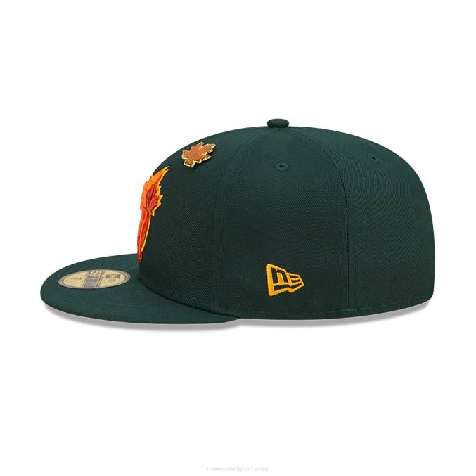 New Era toronto blue jays lommerrijke donkergroene 59fifty getailleerde pet BT24102