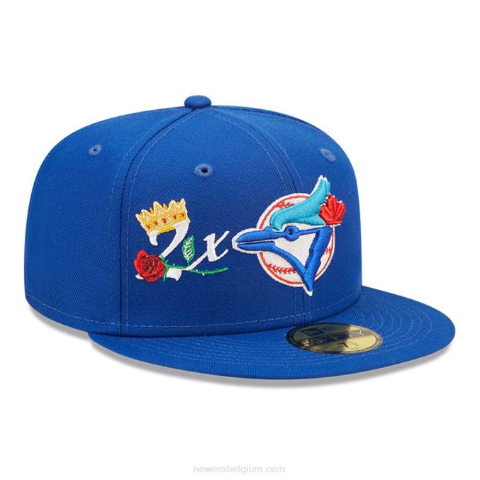 New Era toronto blue jays mlb crown champs blauwe 59fifty getailleerde pet BT241194