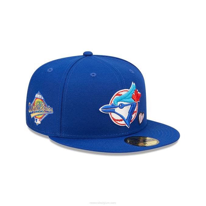 New Era toronto blue jays mlb team heart blue 59fifty getailleerde pet BT24772