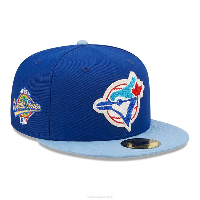 New Era toronto blue jays ne letterman blauwe 59fifty getailleerde pet BT24402