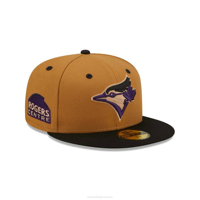 New Era toronto blue jays paarse tarwe 59fifty getailleerde pet BT2478