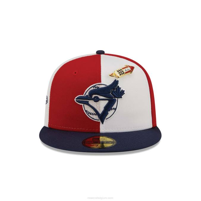 New Era toronto blue jays pinwheel americana rode 59fifty getailleerde pet BT24170
