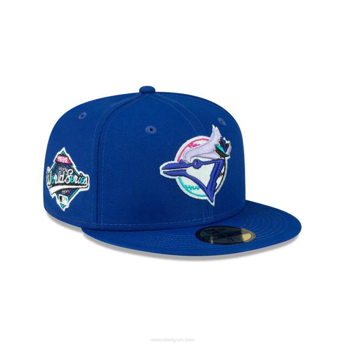 New Era toronto blue jays polarlights blauwe 59fifty getailleerde pet BT24513