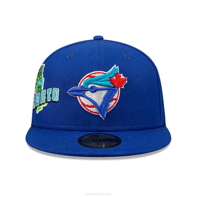 New Era toronto blue jays stateview blauwe 59fifty getailleerde pet BT24867