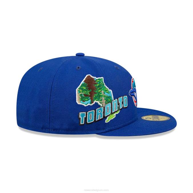 New Era toronto blue jays stateview blauwe 59fifty getailleerde pet BT24867