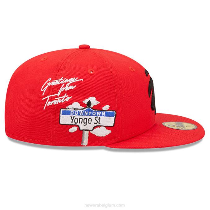 New Era toronto raptors nba cloud red 59fifty getailleerde pet BT24788