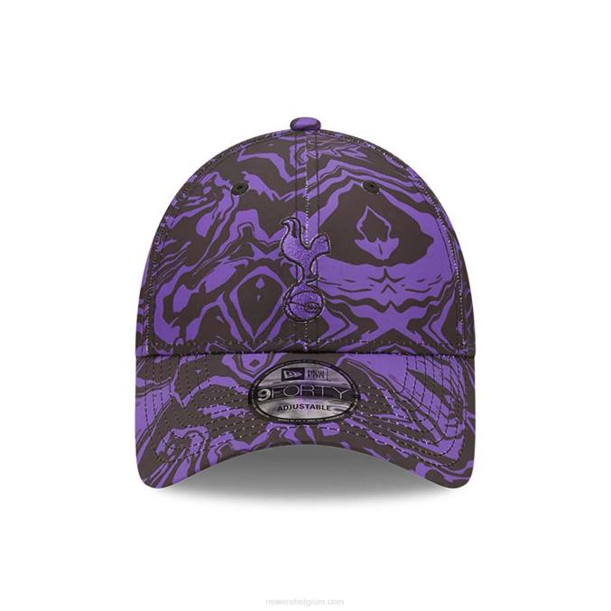 New Era tottenham hotspur fc all-over print zwarte 9forty verstelbare pet BT241664