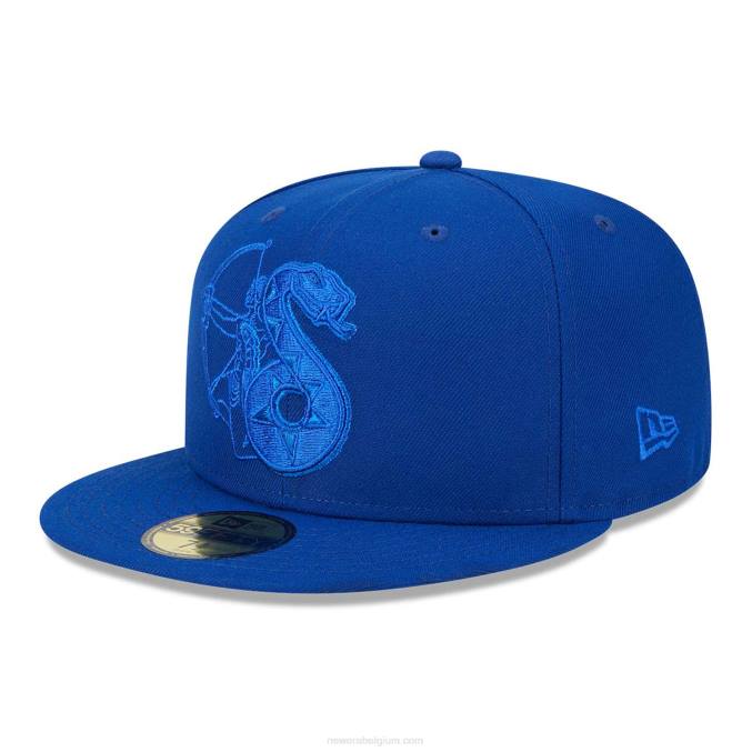 New Era tucson sidewinders zodiac blauw 59fifty getailleerde pet BT241335