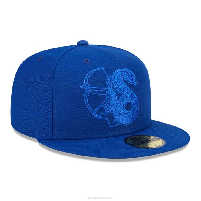New Era tucson sidewinders zodiac blauw 59fifty getailleerde pet BT241335