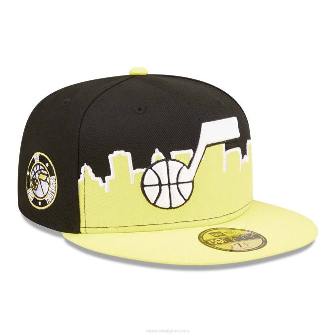 New Era utah jazz nba tip off 2022 zwarte 59fifty getailleerde pet BT24709