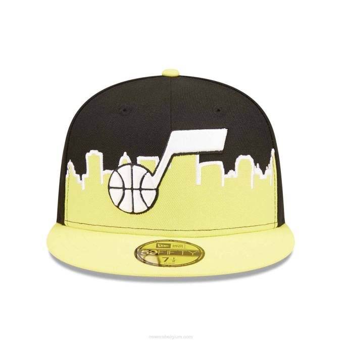 New Era utah jazz nba tip off 2022 zwarte 59fifty getailleerde pet BT24709