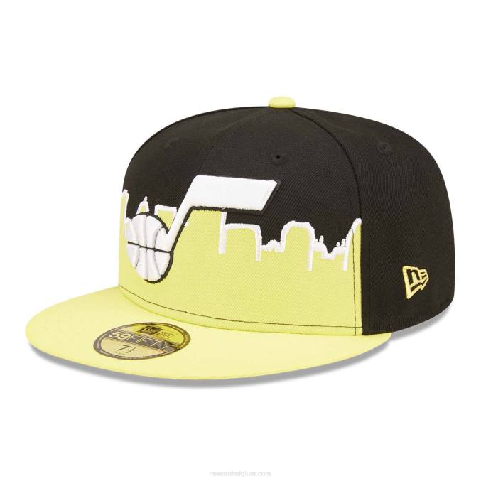 New Era utah jazz nba tip off 2022 zwarte 59fifty getailleerde pet BT24709