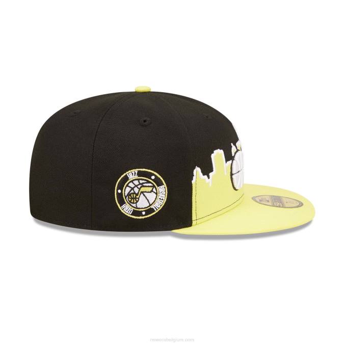 New Era utah jazz nba tip off 2022 zwarte 59fifty getailleerde pet BT24709