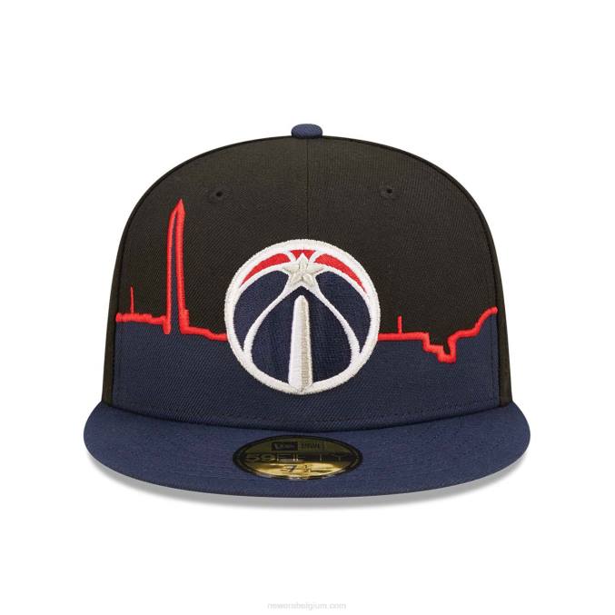 New Era washington wizards nba tip off2022 zwarte 59fifty getailleerde pet BT24770
