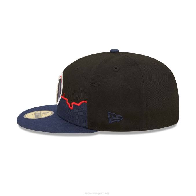 New Era washington wizards nba tip off2022 zwarte 59fifty getailleerde pet BT24770