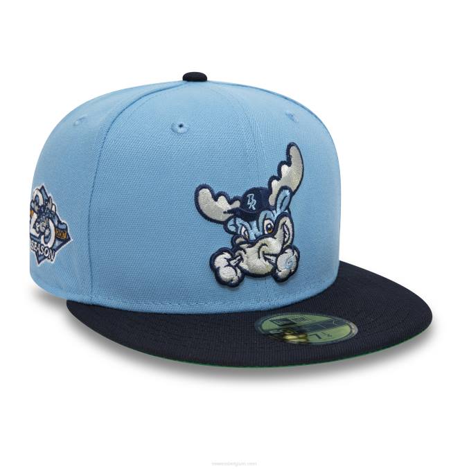 New Era wilmington blue rocks milb blue 59fifty getailleerde pet BT24929