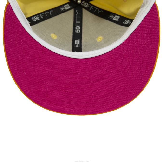 New Era wilmington blue rocks milb zachtgele 59fifty getailleerde pet BT24166