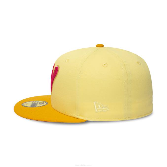 New Era wilmington blue rocks milb zachtgele 59fifty getailleerde pet BT24166