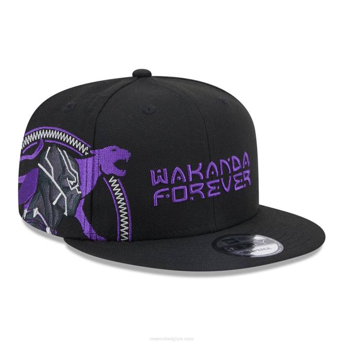 New Era zwarte panter zwarte 9fifty snapback pet BT241855