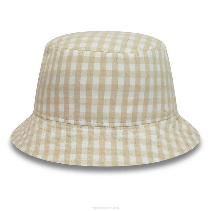 New Era New York Yankees gingham taps toelopende stenen vissershoed voor dames BT242298