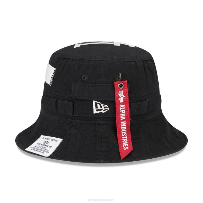 New Era la dodgers alpha industries x mlb zwarte vissershoed BT242278