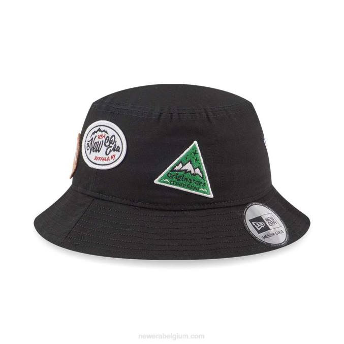 New Era multi-patch zwarte vissershoed BT242291