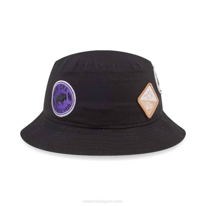 New Era multi-patch zwarte vissershoed BT242291