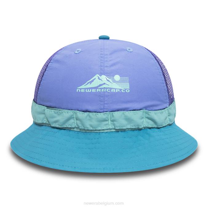 New Era nylon kleurblok paarse ontdekkingsreiziger vissershoed BT242311