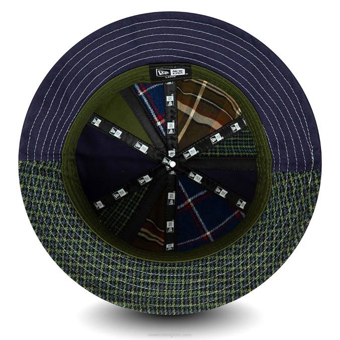 New Era patchpaneel ontdekkingsreiziger donkergroene vissershoed BT242318
