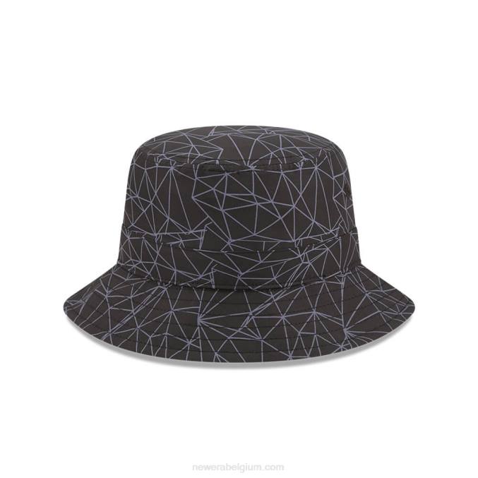 New Era vr46 zwarte vissershoed met geometrische print BT242303