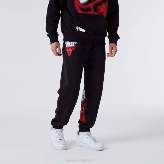 New Era Chicago Bulls neon zwarte joggingbroek BT242592