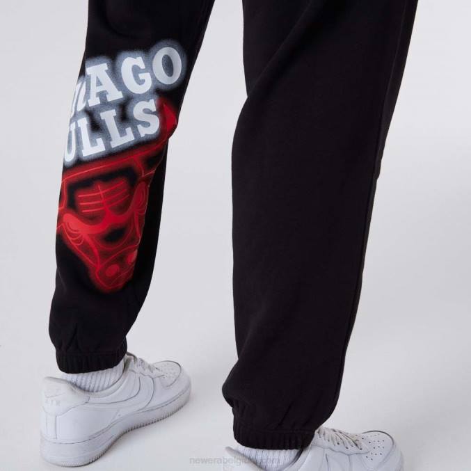 New Era Chicago Bulls neon zwarte joggingbroek BT242592